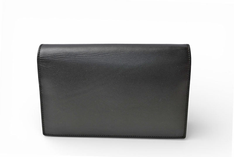 グッチ ショルダーバッグ/クラッチバッグ/チェーンウォレット 2way GUCCI エンボスロゴ/ブラック 421850【中古】