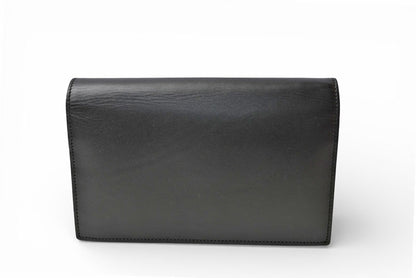 グッチ ショルダーバッグ/クラッチバッグ/チェーンウォレット 2way GUCCI エンボスロゴ/ブラック 421850【中古】