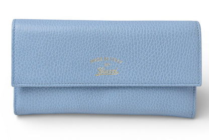 グッチ 財布 GUCCI 二つ折り/長財布 グッチスイング レザー ブルー 354496【中古】