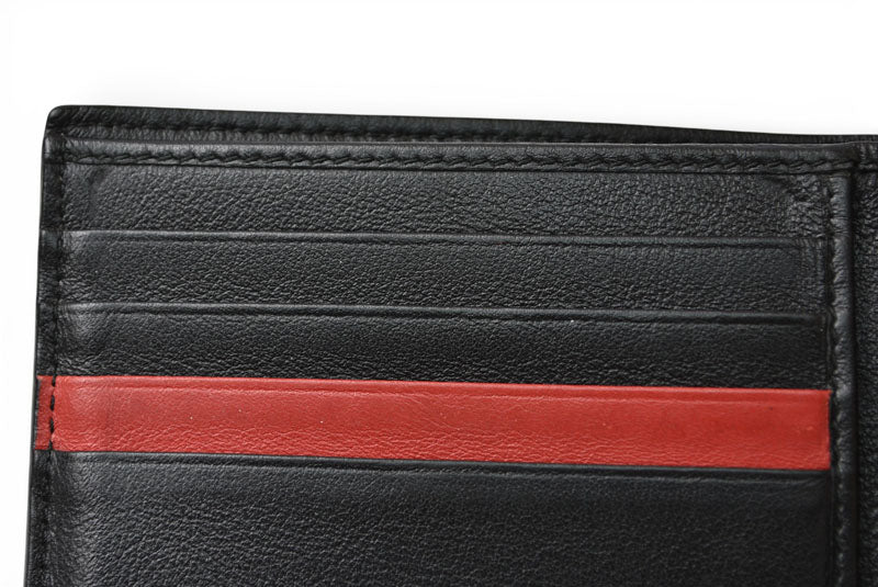 ディオールオム 財布/二つ折り Dior Homme 折財布 レザー ローズ/ブラック 2RDBC027XXS【中古】