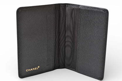 シャネル カードケース/アドレス帳カバー CHANEL ヴィンテージ ココマーク レザー ブラック【中古】