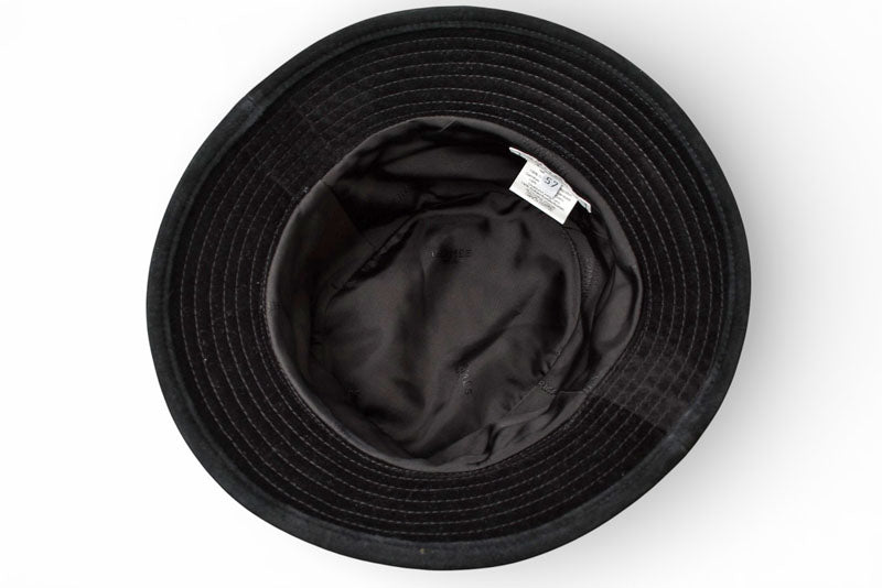 エルメス ハット/帽子 レディース HERMES バケットハット/Bucket Hat Hロゴ ブラック #57【中古】