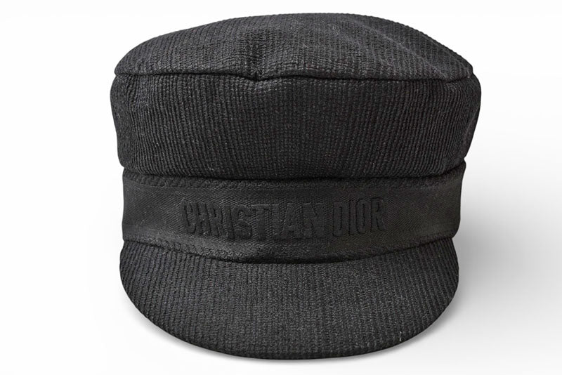クリスチャンディオール キャスケット/帽子 Christian Dior ハンチング ロゴ ブラック 02DCP920A140 サイズ58【中古】