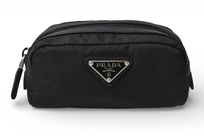 プラダ ポーチ/コスメポーチ 2NA046 PRADA 小物入れ ReNylon/リナイロン NERO/ブラック メンズ/レディース【中古】