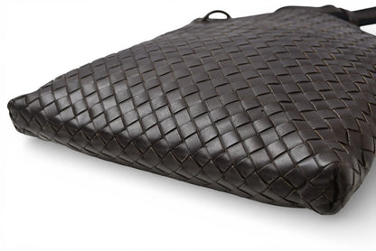 ボッテガヴェネタ ショルダーバッグ/メッセンジャーバッグ BOTTEGA VENETA クロスボディ イントレチャートVN ダークブラウン 172726【中古】