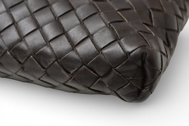 ボッテガヴェネタ ショルダーバッグ/メッセンジャーバッグ BOTTEGA VENETA クロスボディ イントレチャートVN ダークブラウン 172726【中古】