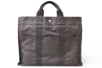 エルメス トートバッグ HERMES エールラインMM バッグ キャンバス グレー【中古】