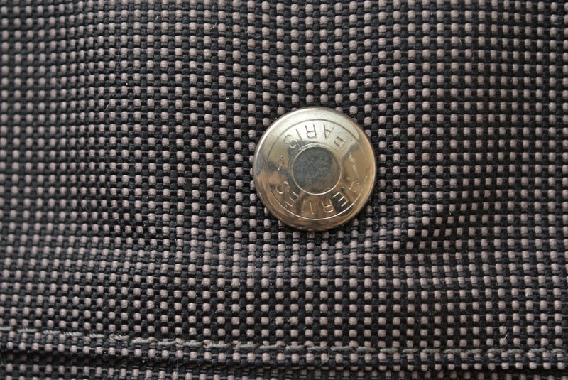 エルメス トートバッグ HERMES エールラインMM バッグ キャンバス グレー【中古】