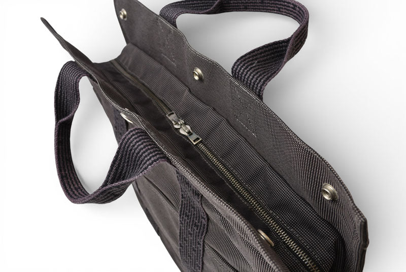 エルメス トートバッグ HERMES エールラインMM バッグ キャンバス グレー【中古】