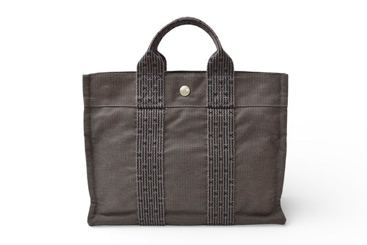 エルメス トートバッグ HERMES エールラインPM バッグ キャンバス グレー【中古】