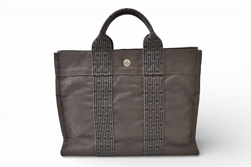 エルメス トートバッグ HERMES エールラインPM バッグ キャンバス グレー【中古】