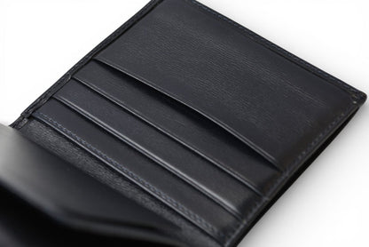 カルティエ 折財布/二つ折り財布 Cartier ガマ口財布 ヴィンテージ サファイア レザー がま口 ネイビー【中古】