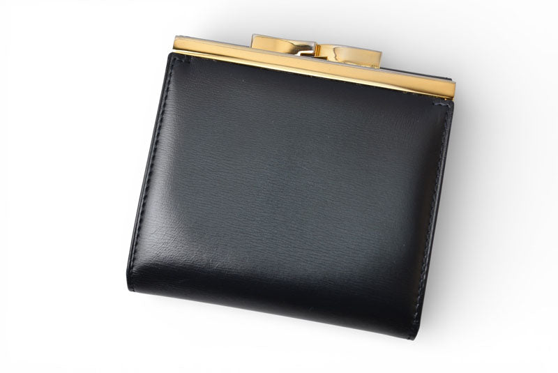 カルティエ 折財布/二つ折り財布 Cartier ガマ口財布 ヴィンテージ サファイア レザー がま口 ネイビー【中古】