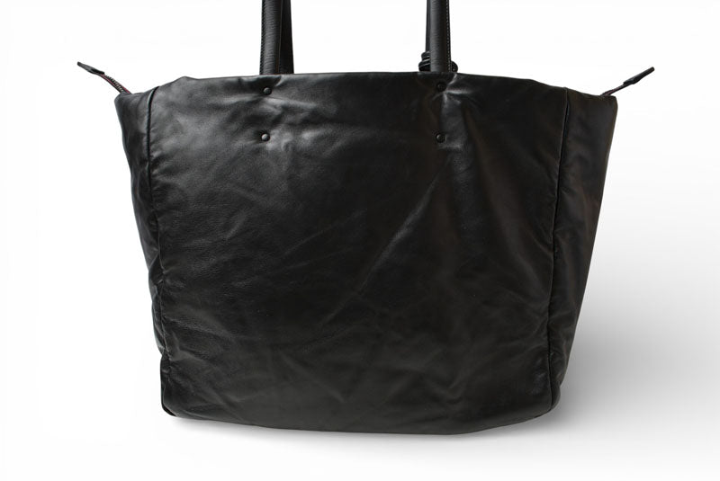 プラダ トートバッグ PRADA ロゴ レザー ブラック/ピンク 1BG223 レディース 【中古】