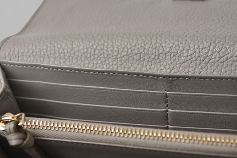 クロエ 財布/長財布 Chloe 財布 MARCIE/マーシー カシミア グレー 22SP673 G36 053【中古】