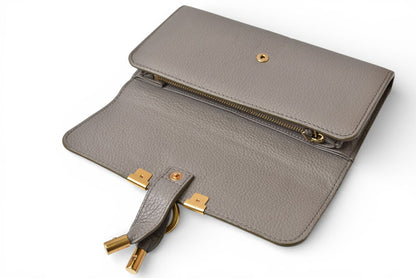 クロエ 財布/長財布 Chloe 財布 MARCIE/マーシー カシミア グレー 22SP673 G36 053【中古】