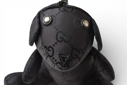 グッチ テディベア/ポーチ/小物入れ GUCCI ナイロン GG柄/ブラック 223669【中古】