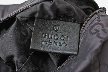 グッチ テディベア/ポーチ/小物入れ GUCCI ナイロン GG柄/ブラック 223669【中古】