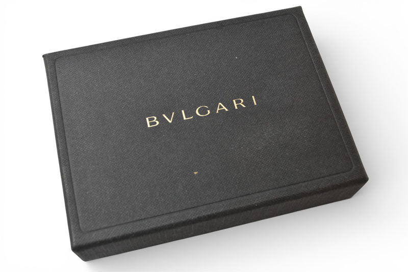 ブルガリ キーケース BVLGARI メタリックキャンバス グレー/ゴールド メンズ/レディース【中古】