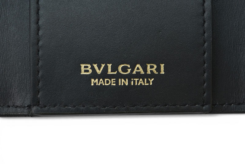 ブルガリ キーケース BVLGARI メタリックキャンバス グレー/ゴールド メンズ/レディース【中古】