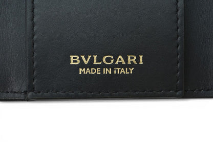 ブルガリ キーケース BVLGARI メタリックキャンバス グレー/ゴールド メンズ/レディース【中古】