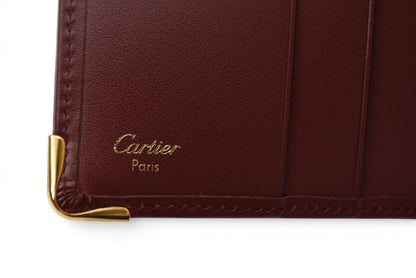 カルティエ 未使用 折財布/二つ折り財布 ヴィンテージ Cartier メンズ マスト ドゥ カルティエ ボルドー 73184192【中古】