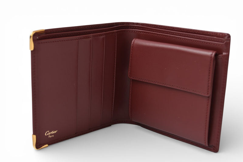 カルティエ 未使用 折財布/二つ折り財布 ヴィンテージ Cartier メンズ マスト ドゥ カルティエ ボルドー 73184192【中古】