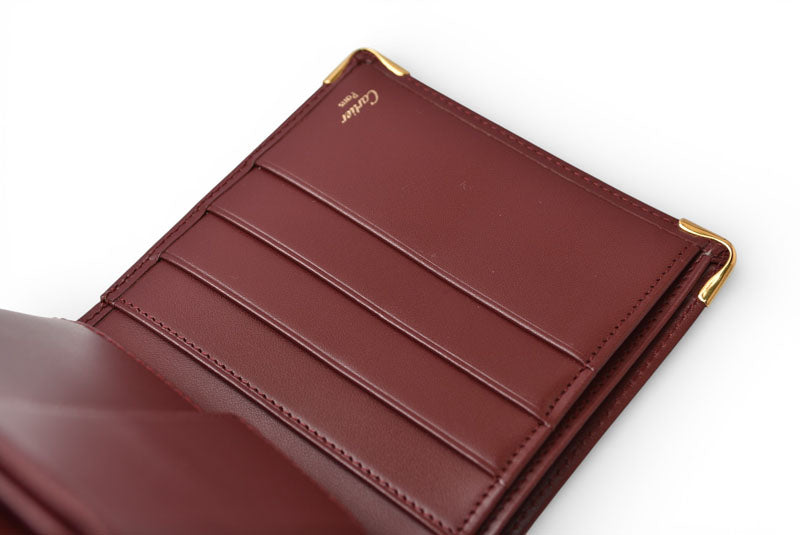 カルティエ 未使用 折財布/二つ折り財布 ヴィンテージ Cartier メンズ マスト ドゥ カルティエ ボルドー 73184192【中古】