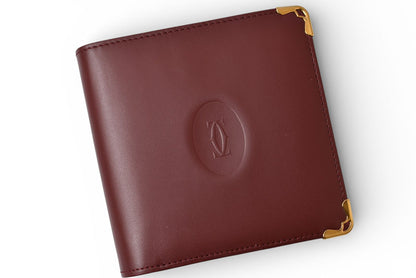 カルティエ 未使用 折財布/二つ折り財布 ヴィンテージ Cartier メンズ マスト ドゥ カルティエ ボルドー 73184192【中古】