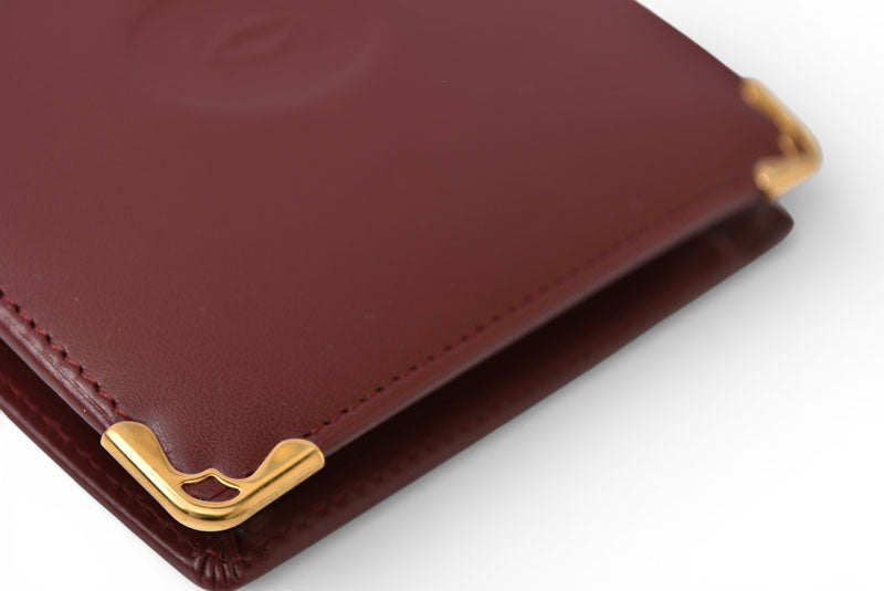 カルティエ 未使用 折財布/二つ折り財布 ヴィンテージ Cartier メンズ マスト ドゥ カルティエ ボルドー 73184192【中古】