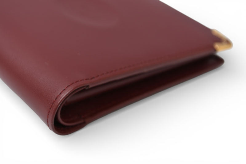 カルティエ 未使用 折財布/二つ折り財布 ヴィンテージ Cartier メンズ マスト ドゥ カルティエ ボルドー 73184192【中古】