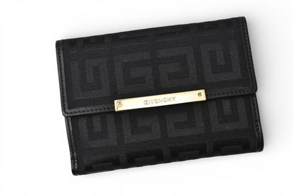 ジバンシー/ジバンシィ 未使用 折財布/三つ折り財布 GIVENCHY ヴィンテージ ナイロン ブラック【中古】