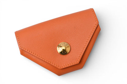 エルメス コインケース/小銭入れ HERMES ルヴァンキャトル レザー オレンジ系 □C刻印【中古】