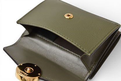 フェンディ 財布/ミニ財布 FENDI 三つ折り エフ イズ フェンディ/F IS FENDI 8M0395 ASPARAGO/カーキ系【中古】