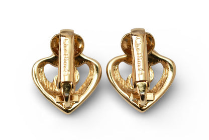クリスチャンディオール イヤリング Christian Dior ヴィンテージ アクセサリー ハート ゴールド【中古】