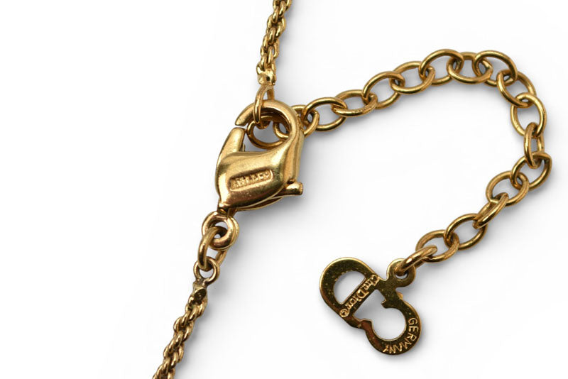 クリスチャンディオール ネックレス ヴィンテージ Christian Dior サークル ゴールド【中古】