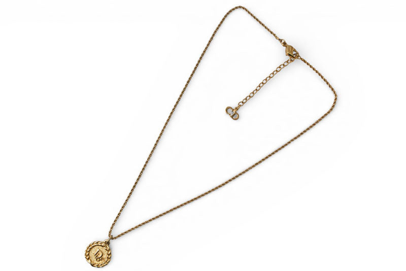 クリスチャンディオール ネックレス ヴィンテージ Christian Dior サークル ゴールド【中古】