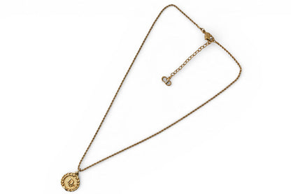 クリスチャンディオール ネックレス ヴィンテージ Christian Dior サークル ゴールド【中古】