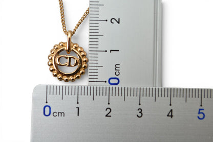 クリスチャンディオール ネックレス ヴィンテージ Christian Dior CDロゴ/サークル ゴールド【中古】
