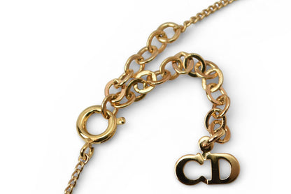 クリスチャンディオール ネックレス ヴィンテージ Christian Dior CDロゴ/サークル ゴールド【中古】