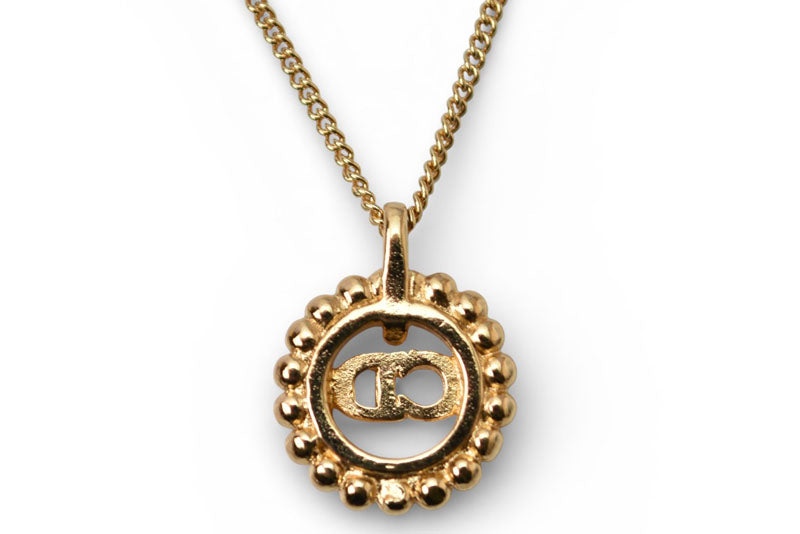 クリスチャンディオール ネックレス ヴィンテージ Christian Dior CDロゴ/サークル ゴールド【中古】