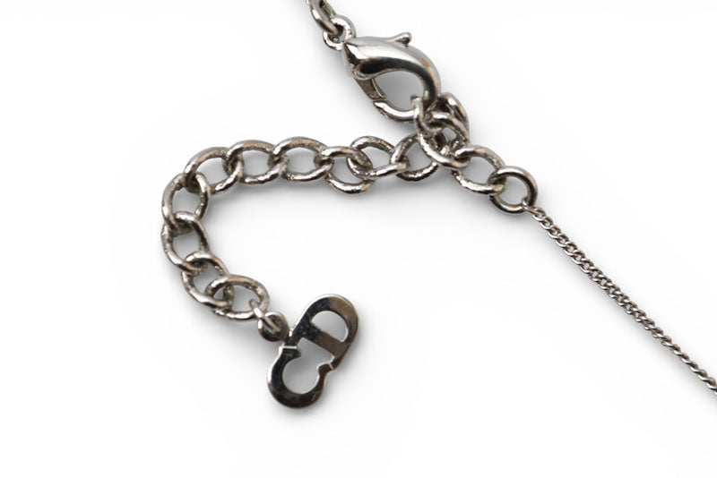 クリスチャンディオール ネックレス Christian Dior ハートモチーフ/ロゴ シルバー【中古】