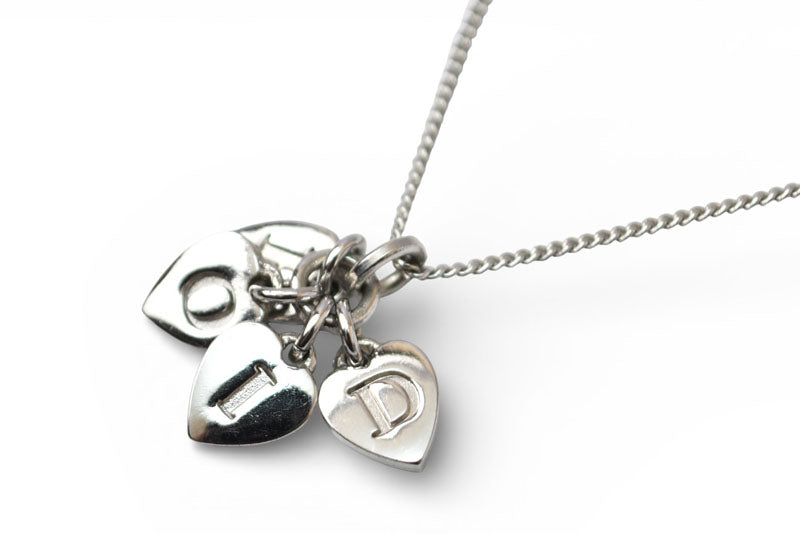 クリスチャンディオール ネックレス Christian Dior ハートモチーフ/ロゴ シルバー【中古】