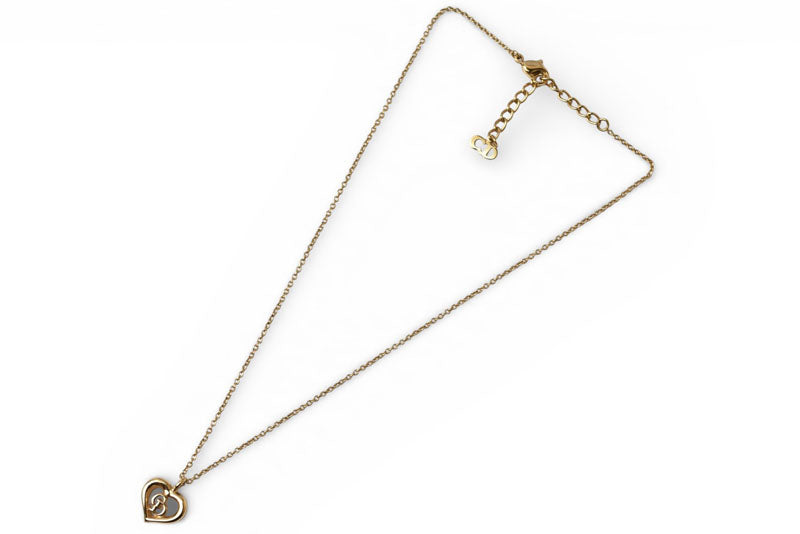 クリスチャンディオール ネックレス/ペンダント Christian Dior ヴィンテージ ハートモチーフ/ロゴ ゴールド【中古】