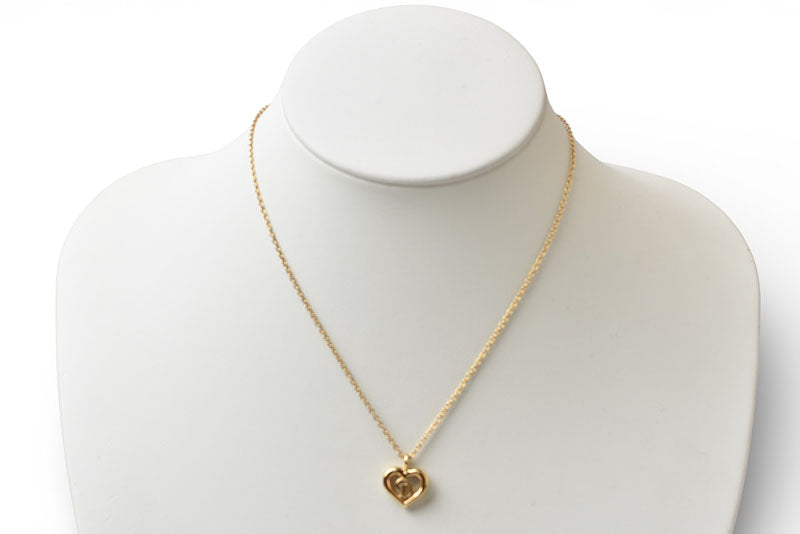 クリスチャンディオール ネックレス/ペンダント Christian Dior ヴィンテージ ハートモチーフ/ロゴ ゴールド【中古】