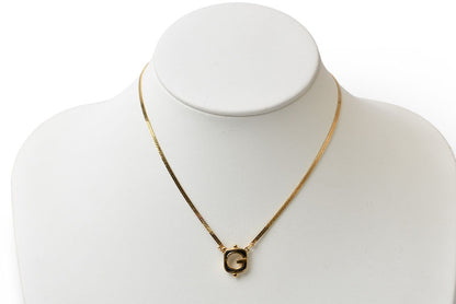 ジバンシィ ネックレス ヴィンテージ GIVENCHY/ジバンシー チョーカー Gロゴ ゴールド/ブラック レディース【中古】