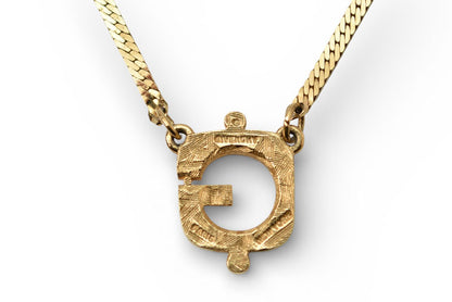 ジバンシィ ネックレス ヴィンテージ GIVENCHY/ジバンシー チョーカー Gロゴ ゴールド/ブラック レディース【中古】