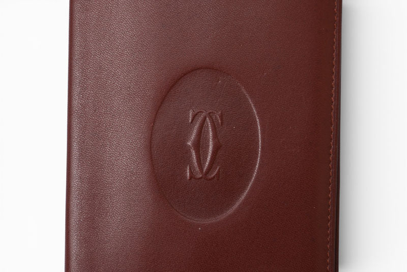カルティエ 財布 メンズ ヴィンテージ Cartier 長財布/札入れ レザー マスト ドゥ カルティエ ボルドー 【中古】