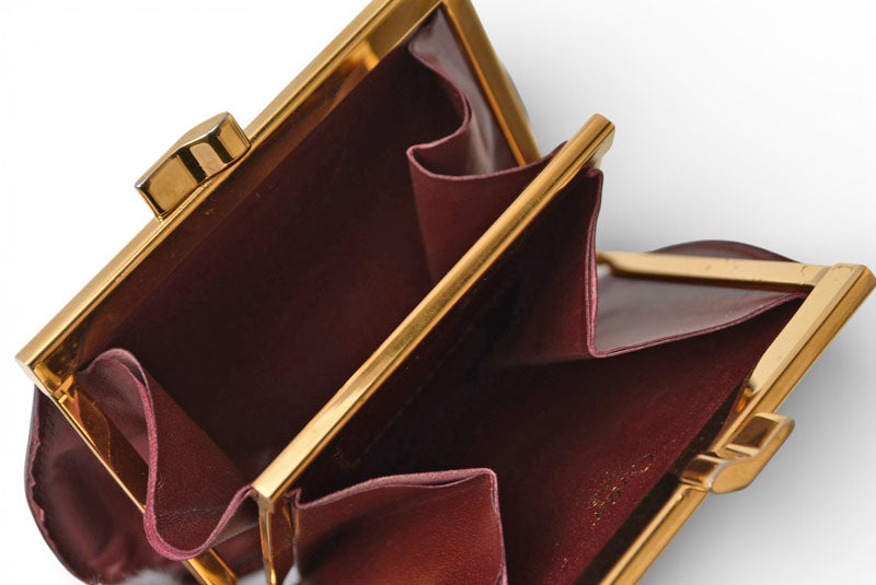 カルティエ コインケース/小銭入れ Cartier ヴィンテージ 財布/がま口 マスト ドゥ カルティエ ボルドー L300009【中古】