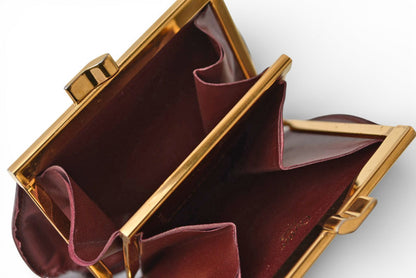 カルティエ コインケース/小銭入れ Cartier ヴィンテージ 財布/がま口 マスト ドゥ カルティエ ボルドー L300009【中古】